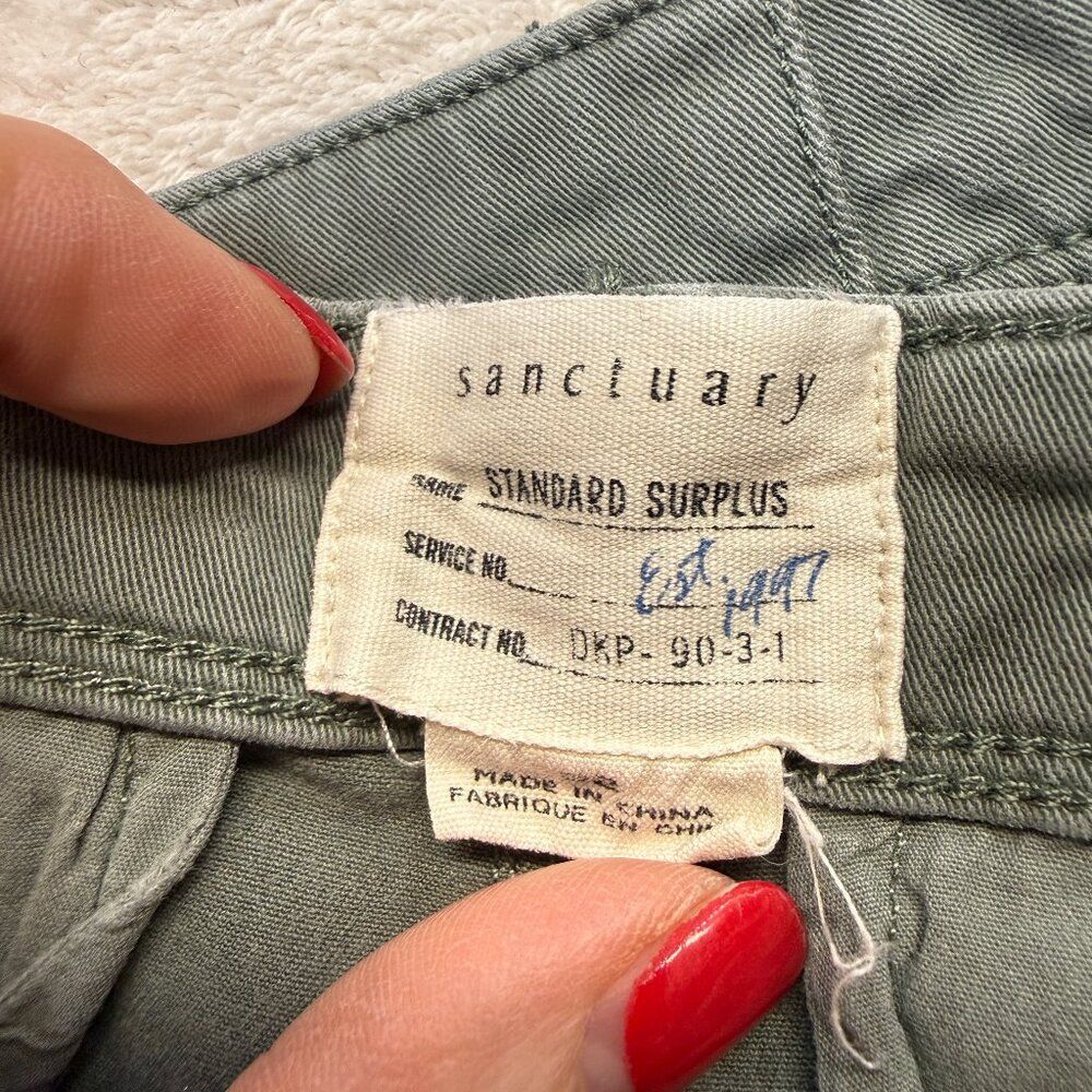 Sanctuary Standard Surplus Utility Capris Women’s 32 Green Wide Leg